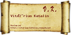 Vitárius Katalin névjegykártya
